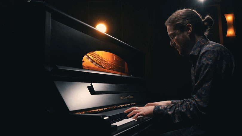 Grotrian-Steinweg Klavier im Tonstudio von Produkton Entertainment in Hannover